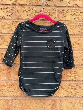 10/$25 • Cherokee Black and White Mixed Print Shirt